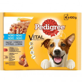 Пауч за кучета PEDIGREE - говеждо, пилешко и зеленчуци 4 бр х 100гр.